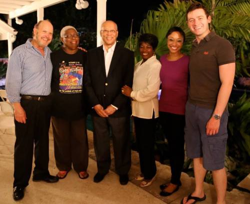 Hibiscus Hotel cast with His Excellence, The Governor Genral Sir Arthur Fauls and Lady Faulks